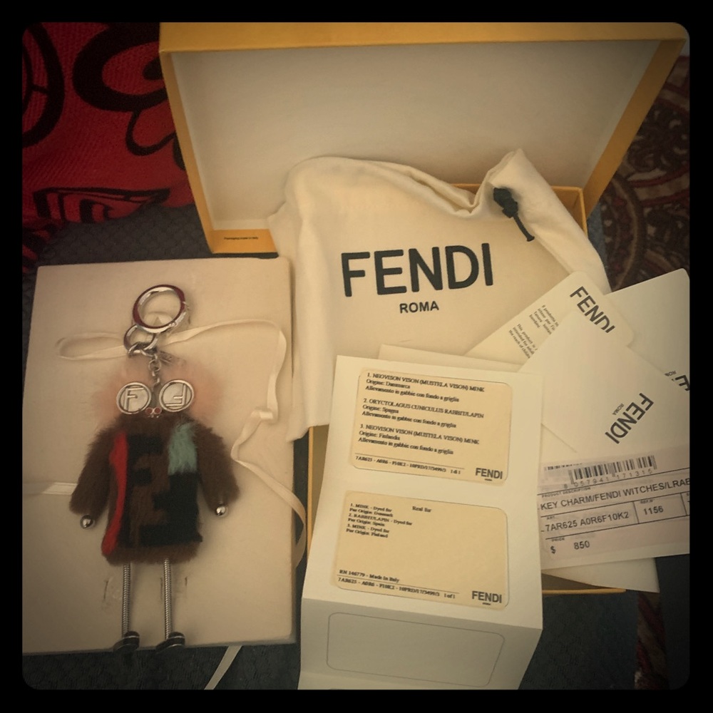 Fendi Rome witches charm Luisa NWT